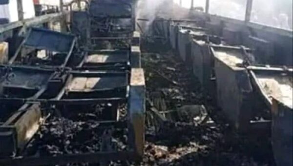 أبين..أكثر من 40 ضحية بين قتيل وجريح إثر اصطدام واحتراق حافلة نقل جماعي وسيارة “فوكسي”