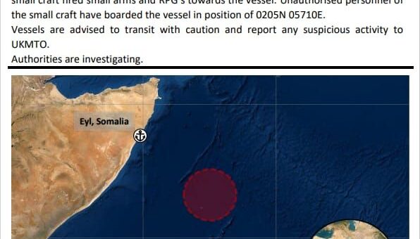 التجارة البحرية البريطانية: سفينة تبلغ عن تعرضها لمحاولة قرصنة بالقرب من السواحل الصومالية