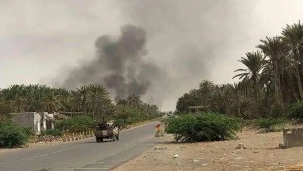 المقاومة الوطنية تستهدف مواقع وتحصينات حوثية في جبهة البرح