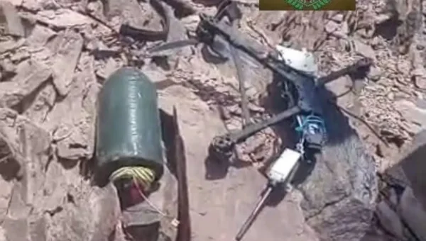 دفاع شبوة تسقط مسيّرة حوثية في إحدى الجبهات